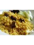 Nasi kebuli daging sapi rice cooker