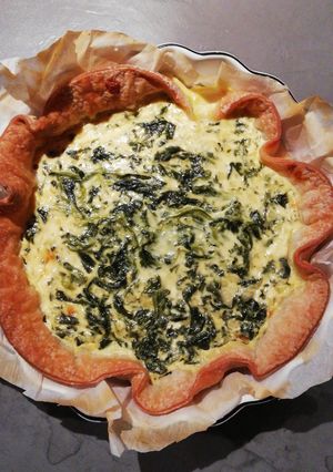 Une photo de Quiche feuille de blettes et fromage frais de brebis