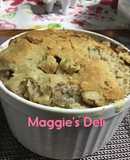 Apple cherry crumble in a cup