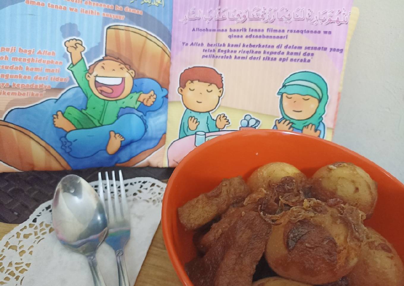 Bagaimana Menyiapkan Telur tahu bumbu kecap Anti Gagal