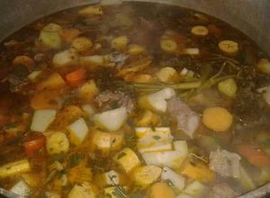 Una foto de Sopa de olla de carne