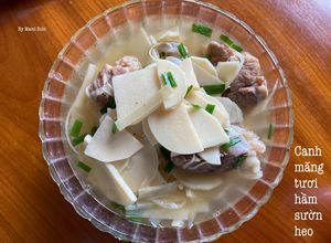 Hình của món Canh măng tươi hầm sườn heo.