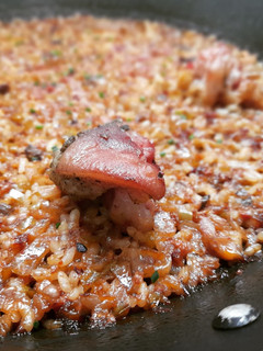 Una foto de Arroz de peus de porc y ceps