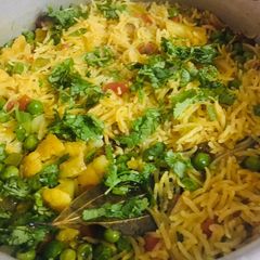 A picture of Veggie pulav...!!! Easy recipe 👍😍.