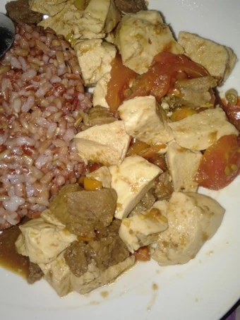 Langkah Mudah untuk Menyiapkan Resep Beef tofu teriaki diet tanpa minyak gula tepung dan santan yang Bisa Manjain Lidah