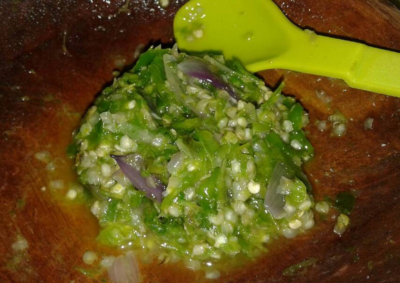 Sambal Krosak Cabe rawit ijo /sambal bebek penyet