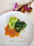 Turi flowers in peanut sauce