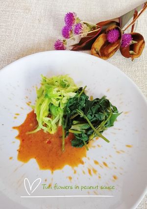 Foto resep Turi flowers in peanut sauce