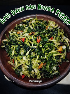 Foto resep Tumis Daun dan Bunga Pepaya Tidak Pahit