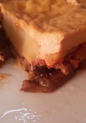 صورة لوصفة صينية البطاطس والباذنجان بالباشميل