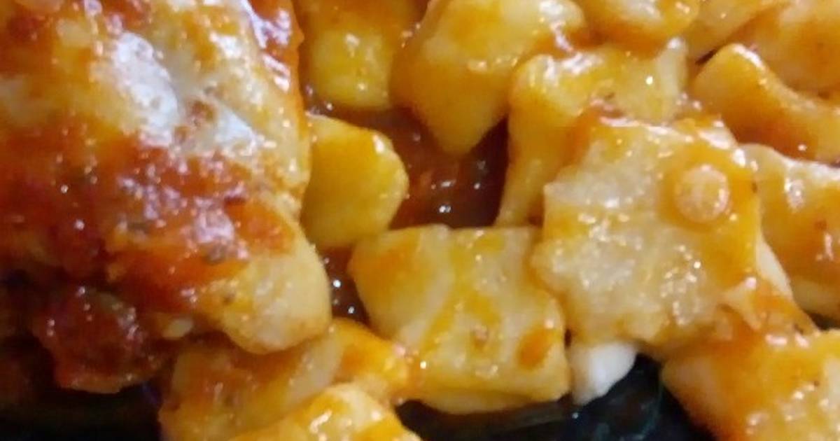 Ñoquis de papa y zapallo con Salsa de Pollo Receta de Ani- Cookpad