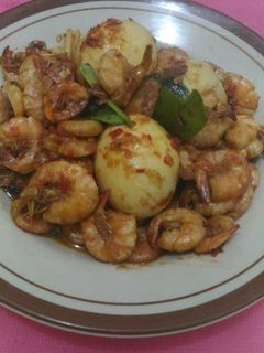 Foto resep Udang telor balado