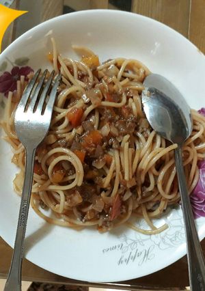 Hình của món Mì Spaghetti cho bữa sáng Chủ nhật.