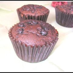 A picture of Double choolate chips muffins.