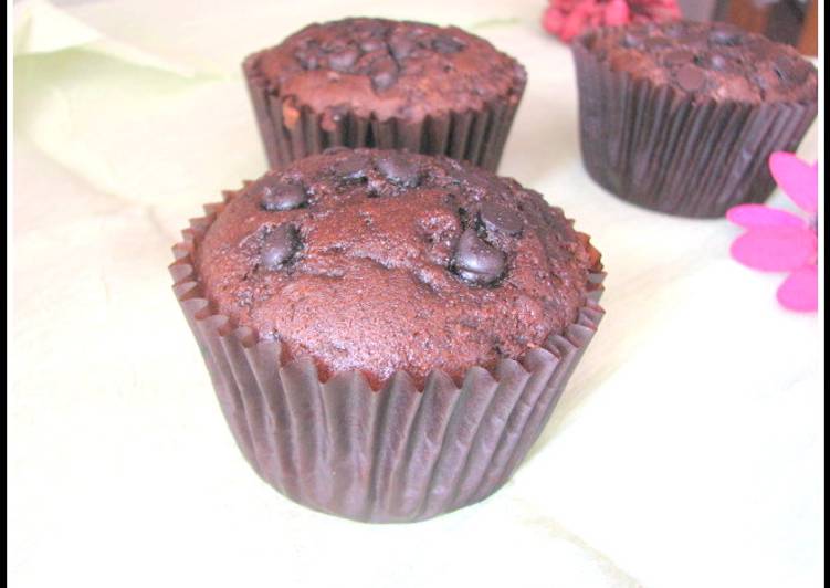 Step-by-Step Guide to Prepare Super Quick Homemade Double choolate chips muffins