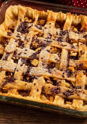 Una foto de Pastel de Hojaldre Cuadrado de Manzana