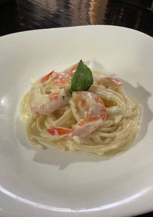 Una foto de Spaghetti con camarón