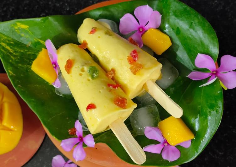 Without heat mango kulfi