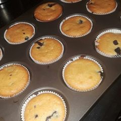 A picture of Blueberry muffins #wheatflourchallenge.