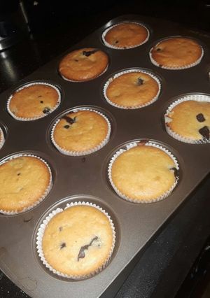 A picture of Blueberry muffins #wheatflourchallenge.