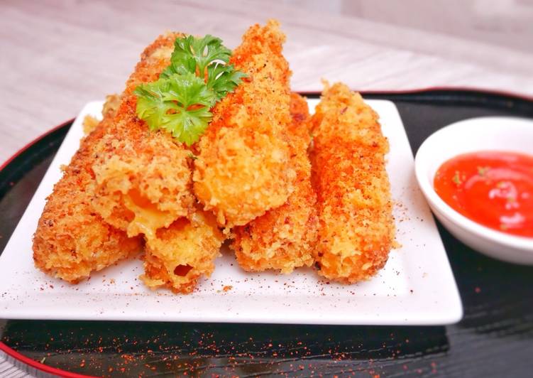 Simple Mozarella stick goreng (goreng keju mozarella leleh) gurih enak dan renyah