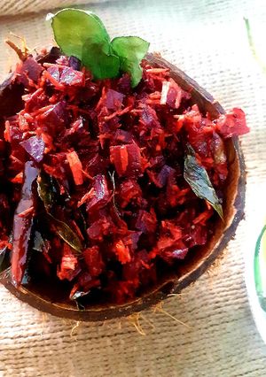 A picture of Beetroot ulatiyatu beetroot mezhukuppuratti.