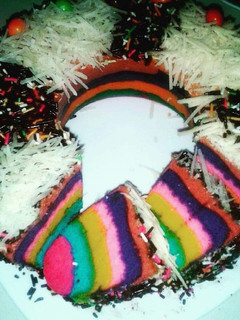 Foto resep Rainbow cake kukus