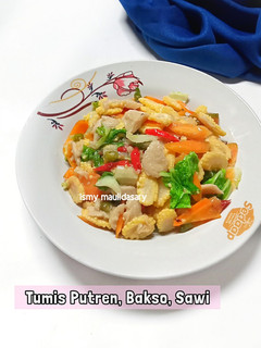 Foto resep Tumis Putren, Bakso, Sawi