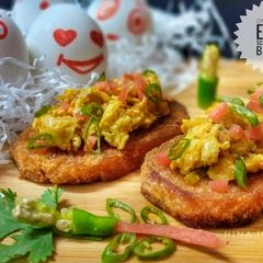 A picture of One Bite Egg Scrambled Bread.