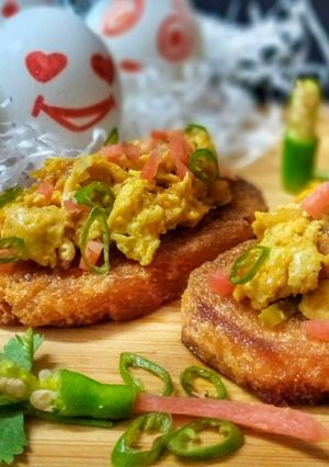 A picture of One Bite Egg Scrambled Bread.