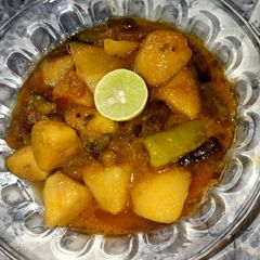 A picture of Three spice Aloo bhindi.