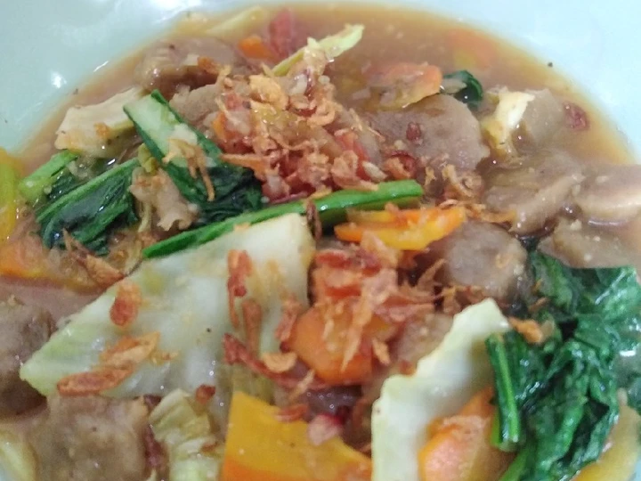 Cara Mudah Membuat Resep Cap cay bakso sayur yang Uenak Anti Ribet, Sempurna