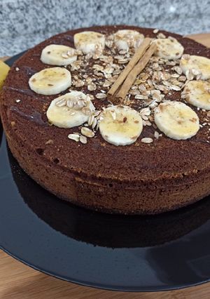 Foto principal de Bizcocho de plátano, pera y jengibre 🍌🍐🥢