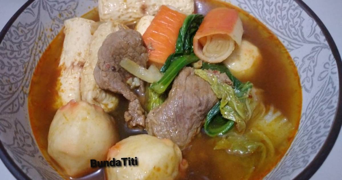 Resep Steamboat Kuah Tomyam Suki Suki Oleh Resep Simple Bunda Titi Cookpad