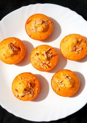 A picture of Eggless Mango Muffins.