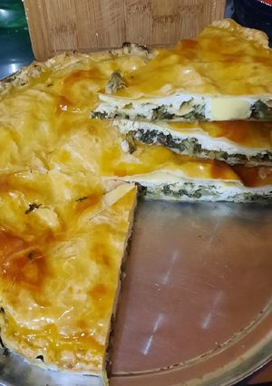 Una foto de Pascualina de espinaca, cebolla y ricota