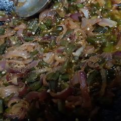 Bhindi piyaz A picture of Bhindi piyaz.