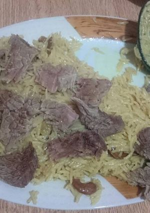 صورة لوصفة رز ولحمة