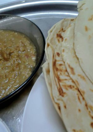 صورة لوصفة البراته مع البازيلاء ب التونه 😋 حضرميه 💜
