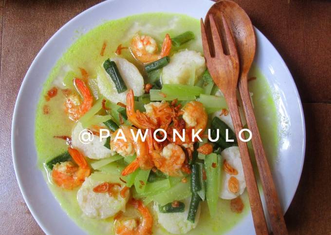 Lontong Sayur Udang Tanpa Santan