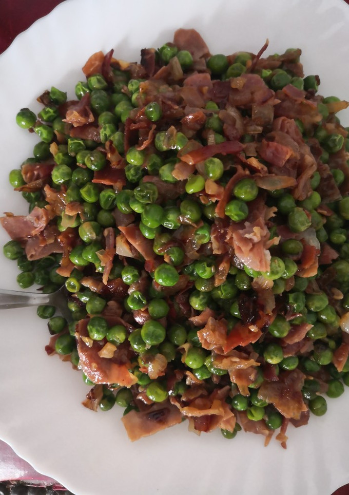Una foto de Guisantes con Jamón y Bacon