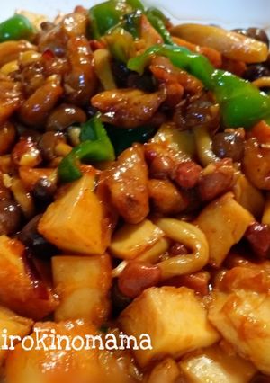 Foto resep Ayam kungpao ft tahu& jamur shimeji
