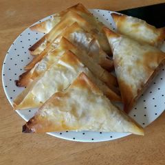 A picture of Spicy beef triangles.