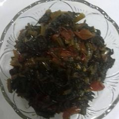 A picture of Mooli ki bhujiya.