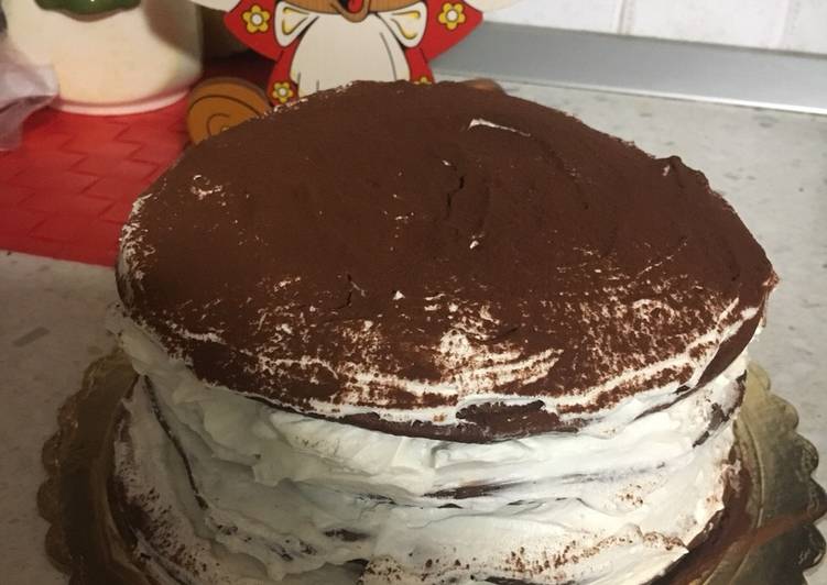 Recetta di Fatto in casa super veloce Torta pancake al cacao