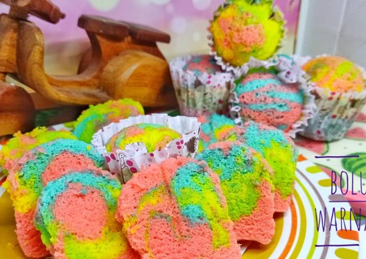 Cara Gampang Membuat Bolu Kukus Warna-Warni Anti Gagal