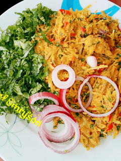 A picture of Abacha/Afrian salad.