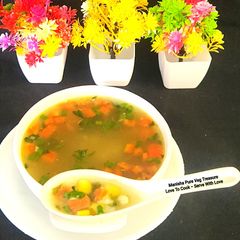A picture of Wholesome Veggies Lemon Coriander Soup - New Year 2026 Post Party Detox Healthy Soup.