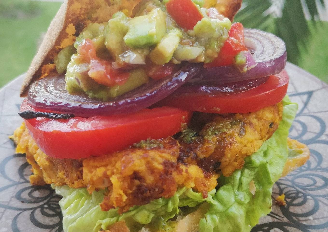 Hamburguesas de calabaza y garbanzos