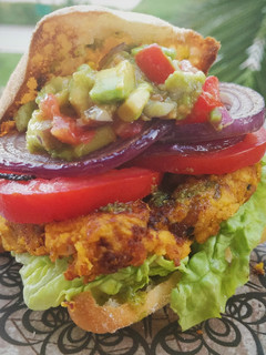 Una foto de Hamburguesas de calabaza y garbanzos